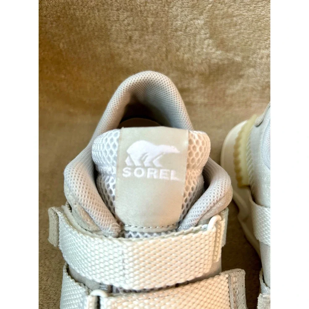 Sorel Womens 7.5 Kinetic Lite Strap Sneaker White Cream Athletic Shoe Suede - Picture 4 of 9